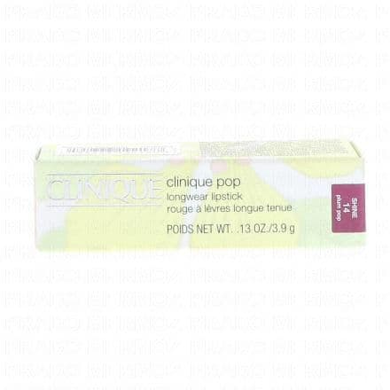 CLINIQUE POP™Rouge à lèvres intense + Base lissante 2 en 1 tube N°14 (Plum pop) stick 3,9g