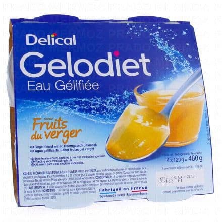 DELICAL Gelodiet - Eau gélifiée fruits du verger 4x120g