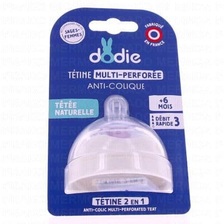 DODIE Tétine multi-perforée anti-colique +6 mois débit 3