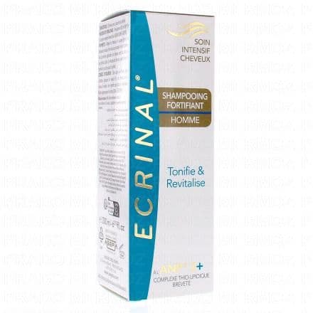 Shampoing fortifiant homme qui tonifie et revitalise Le shampoing fortifiant nettoie les cheveux en profondeur grâce à sa texture mousseuse qui pénètre rapidement dans le cuir chevelu. Vos cheveux retrouvent de leur souplesse, ils sont doux et fortifiés de la racine jusqu'à la pointe