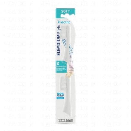 ELGYDIUM Style Electric – Recharge pour brosse à dents électrique souple
