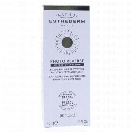 ESTHEDERM Photo Reverse - Fluide Solaire Invisible Protecteur Anti-Taches Eclaircissant SPF50+ 40ml