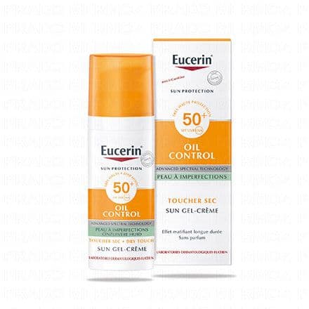 EUCERIN Sun Protection - Gel-crème oil control toucher sec IP50 flacon 50ml