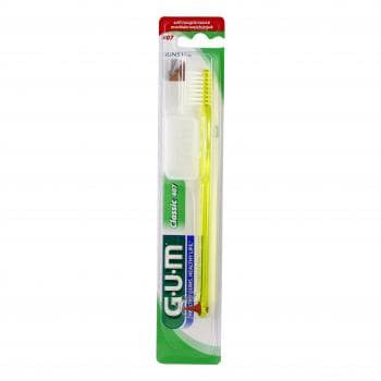 GUM Classic - Brosse à dents souple 4 rangs n°407