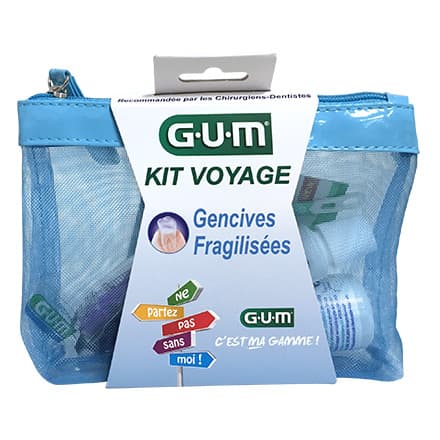 GUM Kit voyage gencives fragilisées trousse 4 produits