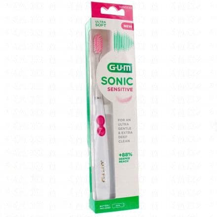 Pour un nettoyage en profondeur et doux de vos dents Gum Brosse à Dents Electrique Sonic Sensitive Ultra Soft offre un nettoyage ultra doux et en profondeur pour les dents et les gencives sensibles.Les vibrations soniques vous aident à éliminer la plaque dentaire efficacement, et plus facilement.Avec des brins ultra doux, à deux niveaux effilés aux extrémités, cette brosse vous permet de mieux nettoyer sous la gencive et entre les dents.Il est prouvé qu’elle élimine la plaque 88% plus profondément dans les zones difficiles d’accès par rapport à une brosse à dents manuelle à tête plate pour dents sensibles.Cette brosse à dents sonique offre une expérience de nettoyage ultra douce, masse les gencives et vous laisse une sensation agréable après le brossage.