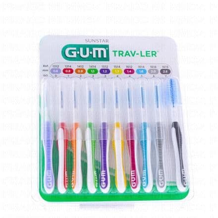 GUM Trav-Ler pack brossettes interdentaires 9 tailles x 9