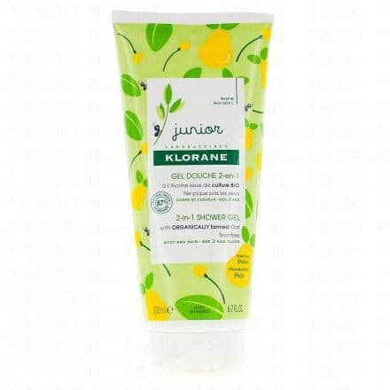 KLORANE Junior - Gel douche corps et cheveux parfum poire tube de 200 ml