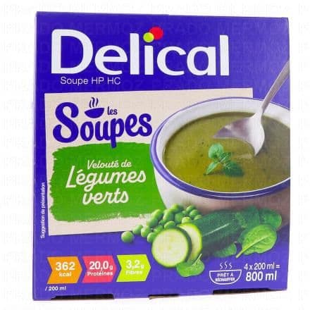 DELICAL Soupe HP/HC - Velouté de légumes verts 4x200ml