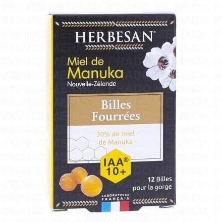 HERBESAN Billes fourées Miel de Manuka IAA10+ x12
