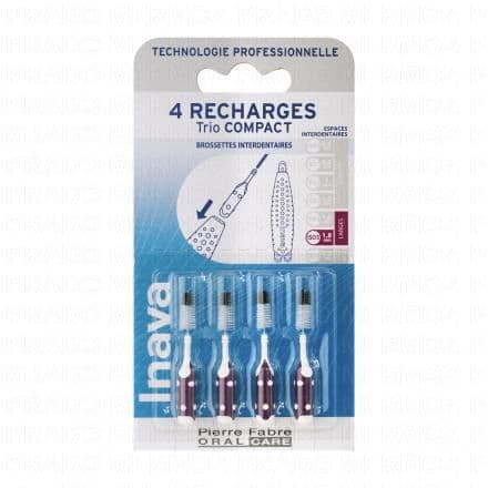 INAVA Trio Compact - Recharge Brossette interdentaire violette large ISO5 1,8mm x4