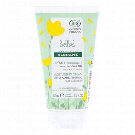 KLORANE Bébé - Crème hydratante au calendula Bio tube 50ml