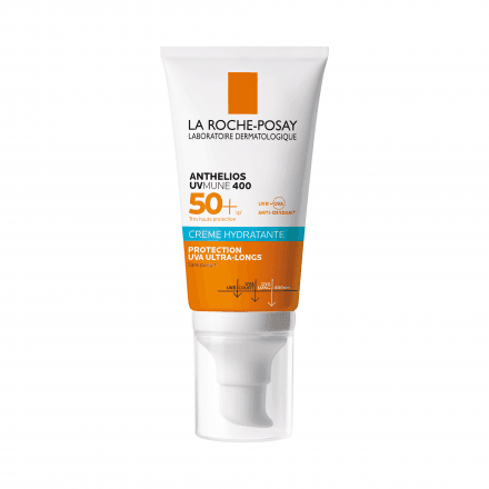 LA ROCHE-POSAY Anthelios UVMUNE 400 crème hydratante ultra protection sans parfum SPF50+ flacon pompe 50ml