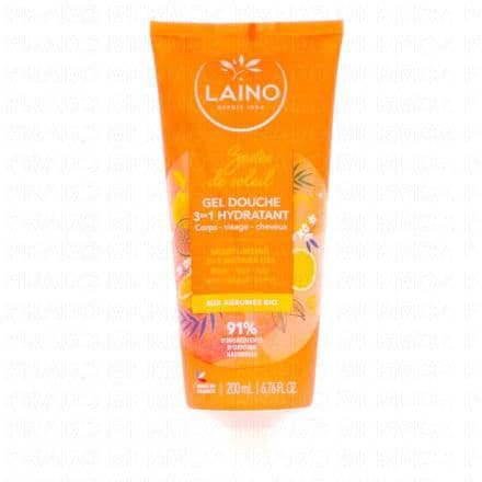 LAINO Gel douche 3en1 hydratant aux agrumes bio 200ml