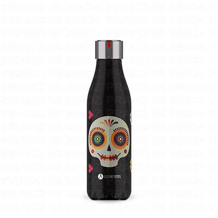 Bouteille isotherme ''Tattoo'' de 500ml Entrez dans le mouvement zéro déchet avec cette bouteille isotherme pouvant contenir 500ml de boisson chaude ou froide. Grâce à sa double paroi en acier inoxydable et incassable, la ''Tattoo'' garde votre boisson au chaud pendant 12h et au frais pendant 24h. Facilité pour l'insertion des glaçons.
