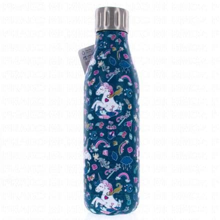 Bouteille isotherme ''Tattoo'' de 500ml Entrez dans le mouvement zéro déchet avec cette bouteille isotherme pouvant contenir 500ml de boisson chaude ou froide. Grâce à sa double paroi en acier inoxydable et incassable, la ''Tattoo'' garde votre boisson au chaud pendant 12h et au frais pendant 24h. Facilité pour l'insertion des glaçons.