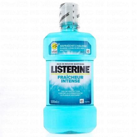 Bain de bouche antibactérien, menthe forte, bleu foncé. Spécialement formulé pour protéger l’équilibre de la flore buccale, le bain de bouche Coldmint élimine les bactéries responsables des plaques dentaires et assainit les gencives. Idéal pour parfaire l’hygiène bucco-dentaire quotidienne, il offre une haleine fraîche et des dents naturellements saines. Prévient et réduit la plaque dentaire, rafraîchit l'haleine. Conditionnement : flacon plastique. Nettoie en profondeur et rafraîchit l'haleineCombat les bactéries responsables de la plaque dentaire et de la mauvaise haleine, que le brossage n'enlève pasTesté cliniquement* *Etude sur la réduction de la plaque