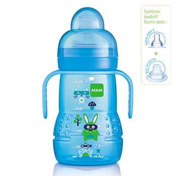 MAM Biberon de transition 220ml bleu