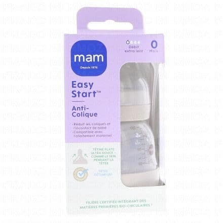 MAM Easy start biberon anti-colique débit 0 130ml sable