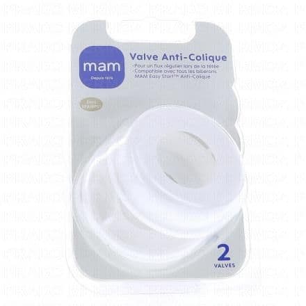 Favorise la circulation de l'air. Flux régulier durant la tétée. Sans BPA/BPS. La valve Easy Start anti-colique brevetée de MAM Anti-colique régule le débit et assure une tétée détendue et en toute tranquillité, sans ingestion d'air. Moins de coliques et de régurgitations pour 80 % des bébés grâce à la base aérée MAM : pour une alimentation détendue. Cettevalve anti-colique brevetée et innovante contribue à réduire les coliques en limitant l'ingestion d'air. Son nettoyage et remplacement sont aisés. A noter également, cette valve s'adapte à tous les biberons de la gamme MAM Easy Start Anti-colique.