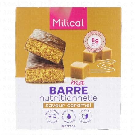 MILICAL Barre hypocalorique caramel x6