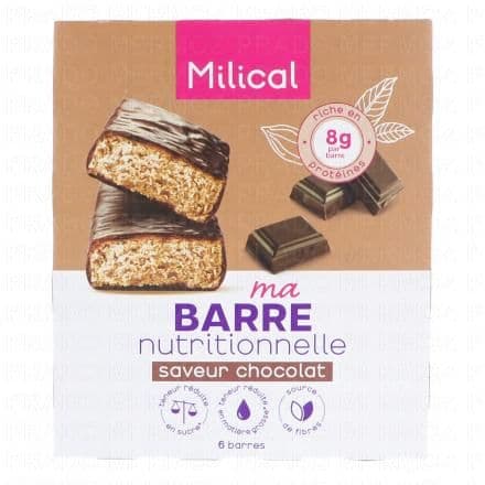 MILICAL Barre hypocalorique chocolat x6