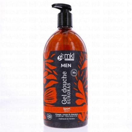 Gel douche SPORT surgras pour homme, aux notes énergisantes d’agrumes et de vétiver Développé spécialement pour les hommes actifs, il offre une expérience énergisante grâce à son parfum d’agrumes et de vétiver. Sa formule douce, sans savon et d'origine naturelle, purifie délicatement la peau. Adapté à un usage quotidien, il est idéal pour le visage, le corps et les cheveux, et convient à tous les types de peaux.