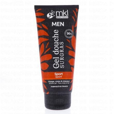 Gel douche SPORT surgras pour homme, aux notes énergisantes d’agrumes et de vétiver Développé spécialement pour les hommes actifs, il offre une expérience énergisante grâce à son parfum d’agrumes et de vétiver. Sa formule douce, sans savon et d'origine naturelle, purifie délicatement la peau. Adapté à un usage quotidien, il est idéal pour le visage, le corps et les cheveux, et convient à tous les types de peaux.
