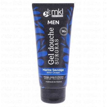 Gel douche marine sauvage pour homme, aux notes vivifiantes aromatiques et boisées Spécialement élaboré pour les hommes, MKL Men - Gel douche surgras marine sauvage offre une expérience revitalisante grâce à son parfum mêlant des notes aromatiques et boisées. Sa formule douce, sans savon et d'origine naturelle, nettoie énergiquement la peau. Adapté à un usage quotidien, il est idéal pour le visage, le corps et les cheveux, et convient à tous les types de peaux.
