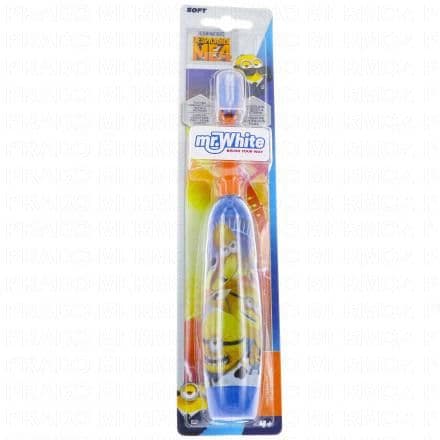 Une Brosse à Dents Electrique à piles Souple aux couleurs des Minions pour les enfants de 4 ans et plus. Cette Brosse à Dents Électrique Souple ravira les enfants avec ses motifs des Minions. Spécialement conçue pour les enfants de 4 ans et plus, cette brosse à dents douce assure une hygiène bucco-dentaire optimale. Elle prend soin des dents et des gencives sensibles des tout-petits. Grâce à son design amusant, le brossage des dents devient une vraie partie de plaisir !