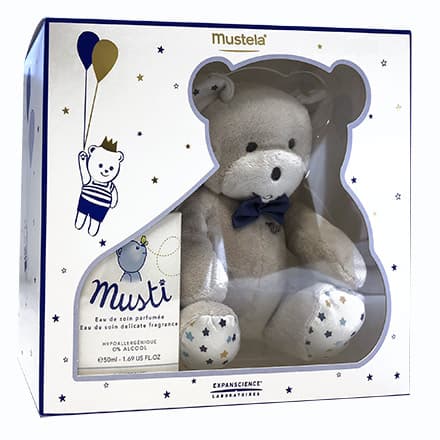 MUSTELA Coffret Musti eau de soin flacon 50ml + doudou bleu OFFERT