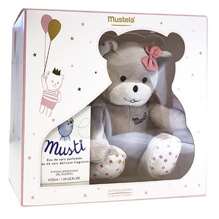 MUSTELA Coffret Musti eau de soin flacon 50ml + doudou rose OFFERT