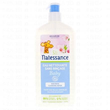 NATESSANCE Bébé Eau nettoyante sans rinçage flacon 500ml