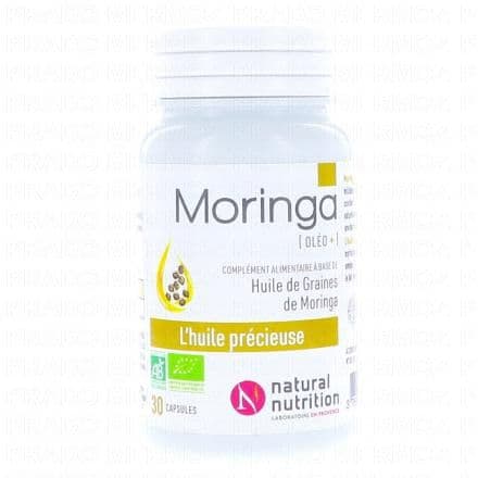 NATURAL NUTRITION Huile de Graines de Moringa Oleifera Bio 30 capsules