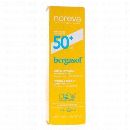 Crème solaire invisible SPF50+ La crème solaire Bergasol SPF50 offre une protection efficace contre les rayons UVB, UVA, la lumière visible et les infrarouges. Sa formule enrichie en actifs antioxydants et nourrissants, tels que l'huile de dattier du désert et l'huile d'onagre bio, protège la peau tout en la maintenant hydratée. Sa texture fluide au fini invisible et au toucher sec assure une application agréable sans résidus gras. Non parfumée, elle convient parfaitement à tous types de peaux même sensibles. Testé sur l'écosystème marin, sans alcool, sans parabène, sans conservateur, et avec un pH neutre pour la peau il est Ocean Protect.