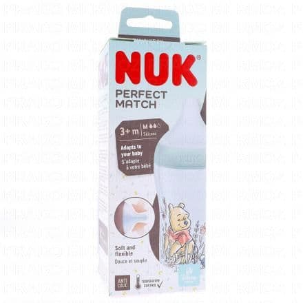 NUK Perfect Match - Biberon +3 mois 260 ml winnie l'ourson