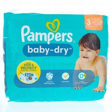 Couches spécialement conçues pour les bébés qui ont besoin d’une absorption renforcée la nuit. Les couches Pampers sont parfaites pour garder votre bébé au sec. Grâce à ses canaux d’air et à sa technologie respirante, la peau respire et une sensation de fraîcheur est apportée. Les couches Pampers Baby-Dry créent de l’espace à l’intérieur de la couche pour que l’air puisse y circuler librement. Elles aident la peau de votre bébé à respirer pour des nuits plus au sec