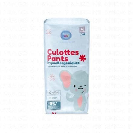 PHARMABABY Culottes Pants hypoallergéniques taille 4 - 7 à 18kg x42 couches