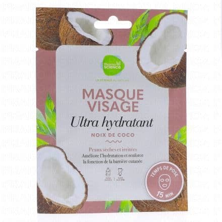 Masque visage ultra hydratant à la noix de coco. Le masque ultra hydratant de chez Pharmascience est spécialement conçu pour les peaux sèches et irritées, il hydrate et nourrit la peau intensément en seulement 15min. Sa formule aide à améliorer le niveau d'hydratation de la peau mais aussi à renforcer la fonction barrière cutanée.