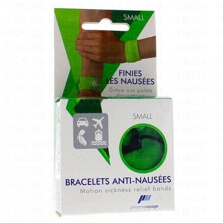 PHARMAVOYAGE Bracelets anti nausées x2 taille s vert