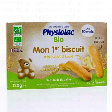 PHYSIOLAC Mon 1er biscuit bio banane 120g Dès 10mois
