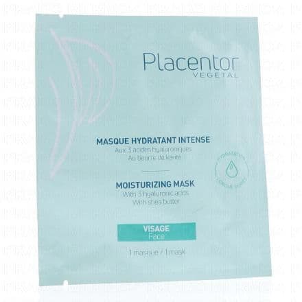 Le Masque Hydratant Intense de Placentor Végétal réhydrate et nourrit en profondeur les peaux déshydratées, laissant la peau lisse, douce et éclatante en quelques minutes. Le Masque Hydratant Intense de Placentor Végétal est un soin visage concentré en actifs hydratants et nourrissants, idéal pour les peaux déshydratées et inconfortables.Formulé avec un triple apport en Acide Hyaluronique (bas, moyen et haut poids moléculaire) capable de retenir jusqu'à 1000 fois son poids en eau, et du Beurre de Karité, il offre une hydratation longue durée.L'Urée, actif dermatologique puissant, retient l'eau dans les cellules tandis que les Sucres Végétaux augmentent les réserves en eau de la peau.Après seulement quelques minutes, ce masque en tissu laisse la peau lisse, douce et assouplie.