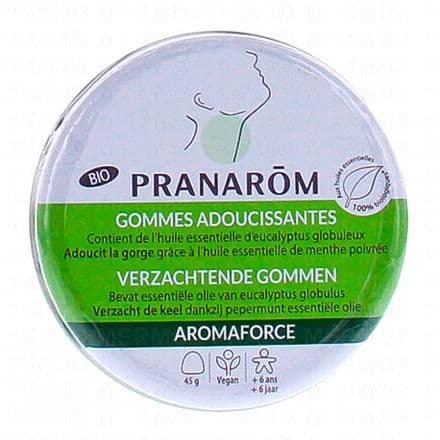 PRANAROM Aromaforce - Gommes adoucissantes Eucalyptus bio x45 gommes