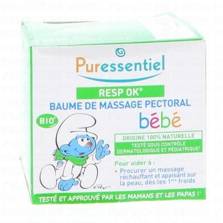 PURESSENTIEL Resp ok Baume de massage pectoral bébé pot 30ml