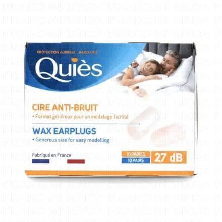QUIES Cire Anti-Bruit format généreux boite de 10 paires