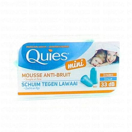 QUIES Mini protection auditive en mousse 33dB 3paires