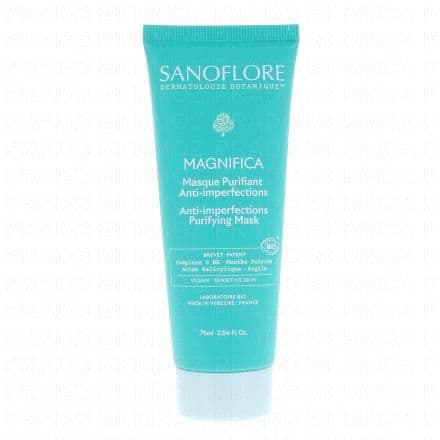 SANOFLORE Magnifica - Masque Purifiant et Matifiant Anti Imperfections à l’Argile Bio 75ml