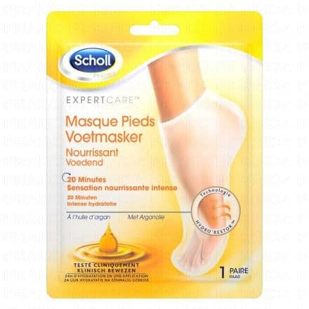 DR. SCHOLL'S Expert care - Masque pieds nourrissant 20 minutes huile d'argan 1 paire
