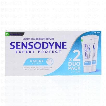 SENSODYNE Rapide et protection longue durée lot de 2 x 75ml