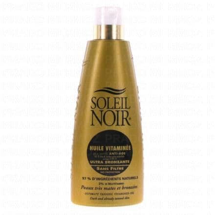 SOLEIL NOIR Huile vitaminée ultra-bronzante sans filtre flacon 150ml